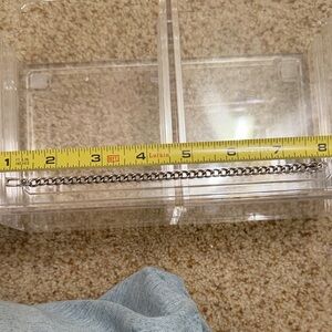 Vintage Sterling 925 Marked 8in Bracelet For Charms 1950s-1960s Scissor Clasp 8’